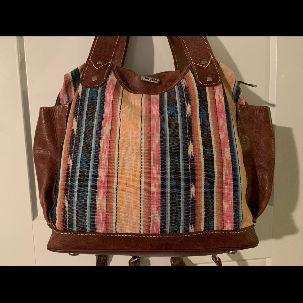 Tia Sadie Leather Huipil CDB Bag Purse Guatemalan